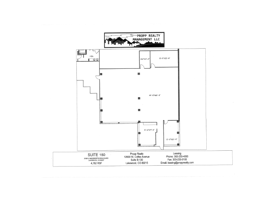 3190 S Wadsworth Blvd, Lakewood, CO à louer Plan d’étage- Image 1 de 1