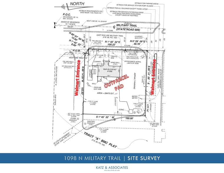 1098 N Military Trl, West Palm Beach, FL à vendre - Plan de site - Image 2 de 4