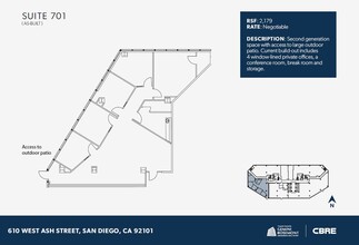 610 W Ash St, San Diego, CA for lease Floor Plan- Image 1 of 1