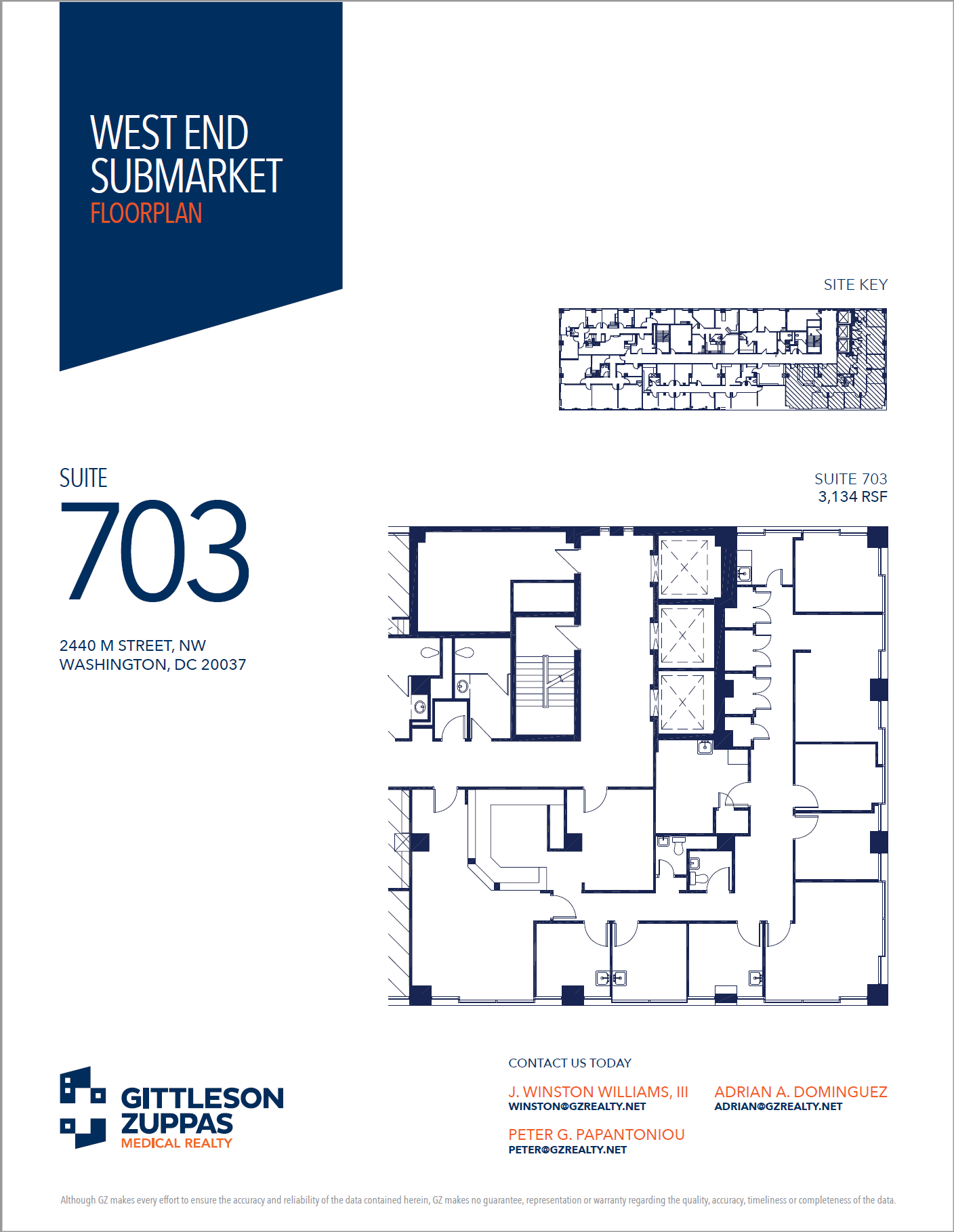 2440 M St NW, Washington, DC à louer Plan d  tage- Image 1 de 1