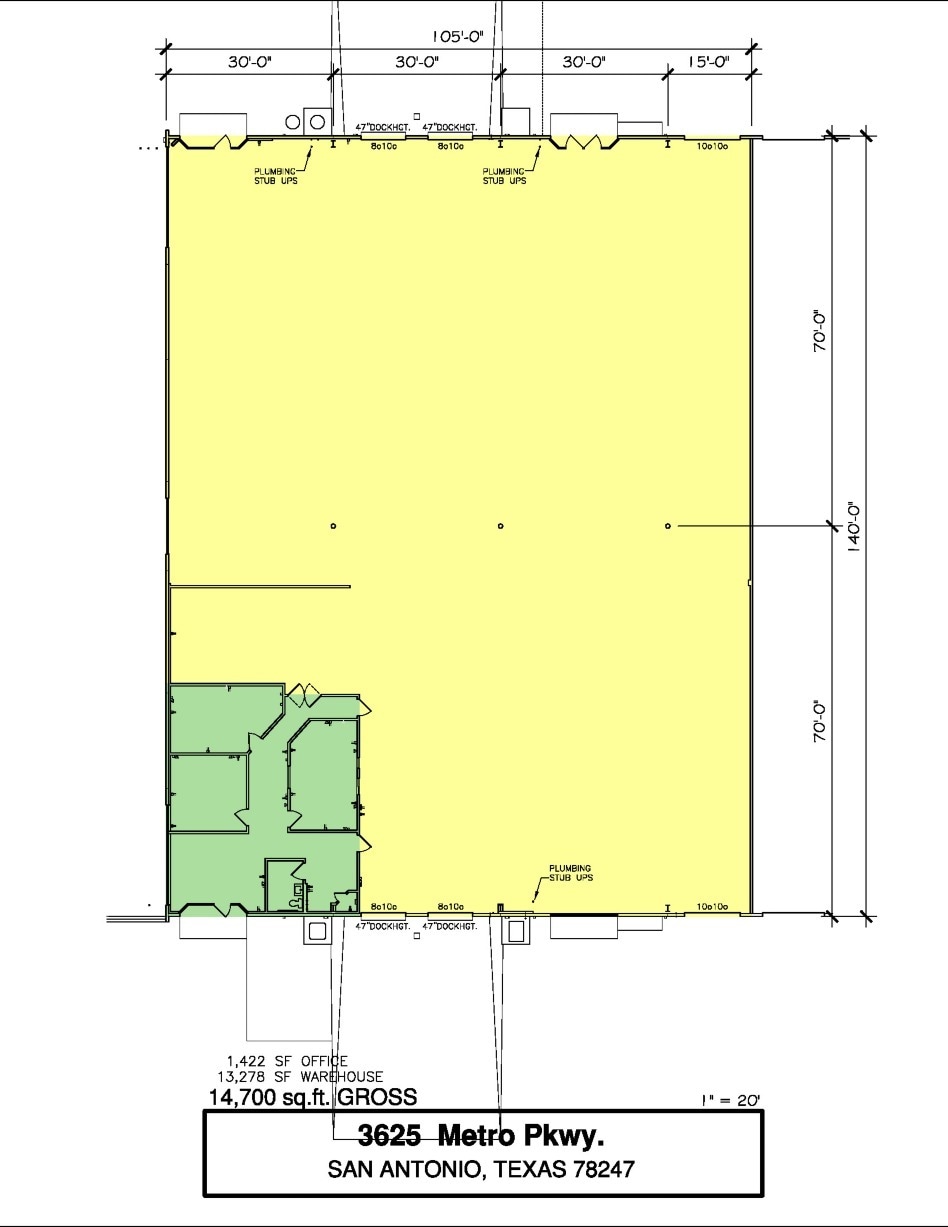 3603-3645 Metro Pky, San Antonio, TX à louer Plan d’étage- Image 1 de 1