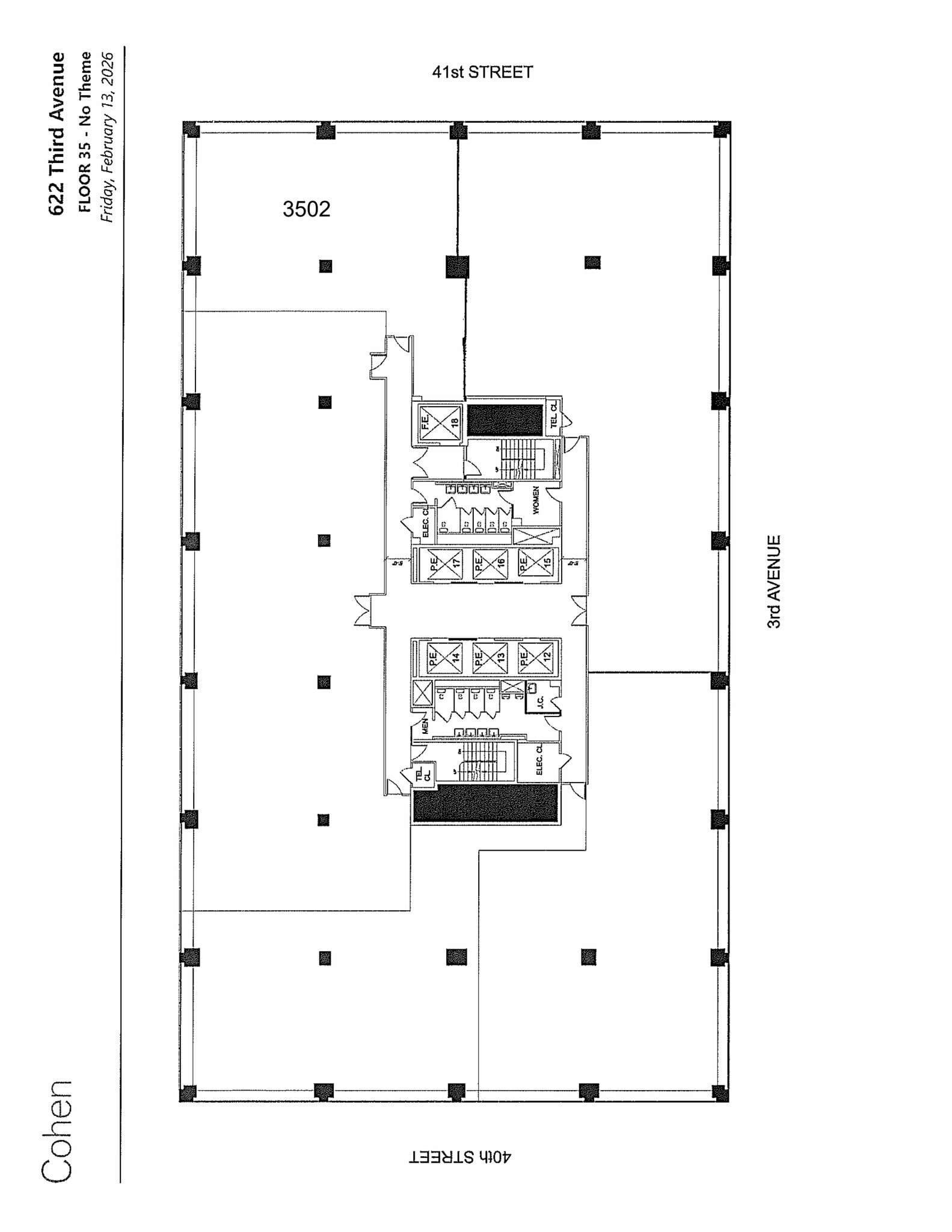 622 Third Ave, New York, NY à louer Plan d’étage- Image 1 de 1