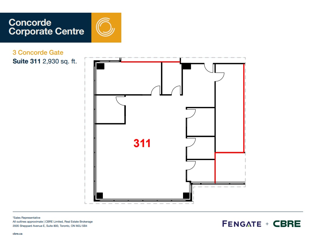 3 Concorde Gate, Toronto, ON for lease Floor Plan- Image 1 of 1