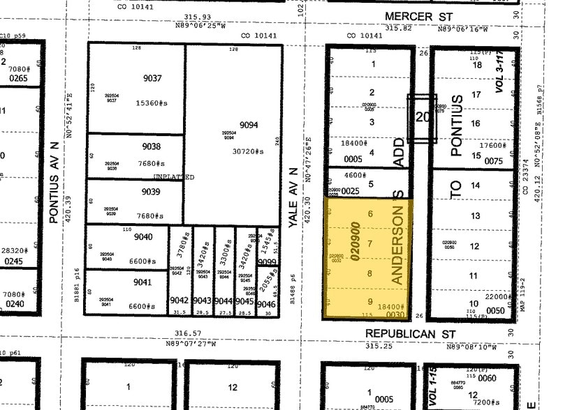 500 Yale Ave N, Seattle, WA for lease - Plat Map - Image 2 of 6