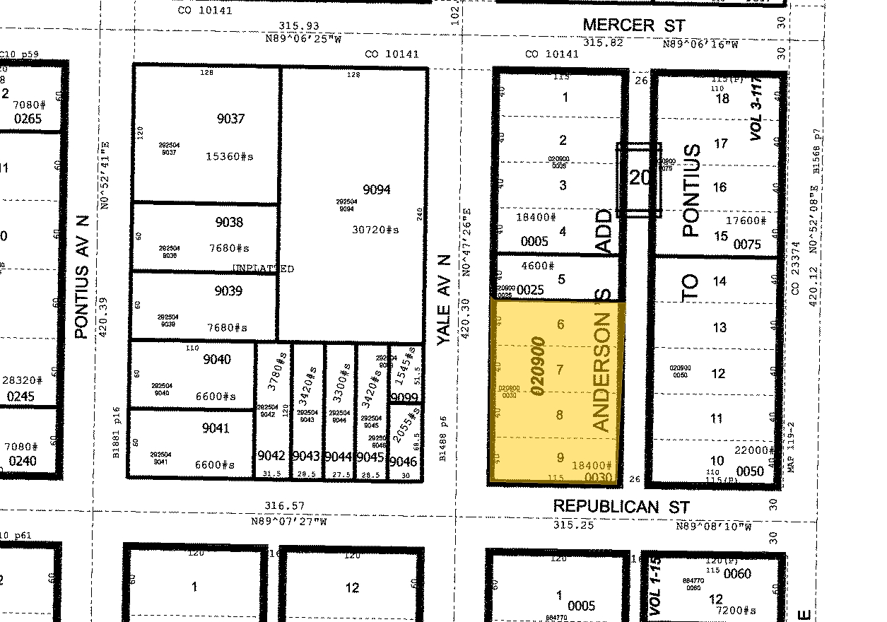 500 Yale Ave N, Seattle, WA à louer Plan cadastral- Image 1 de 7