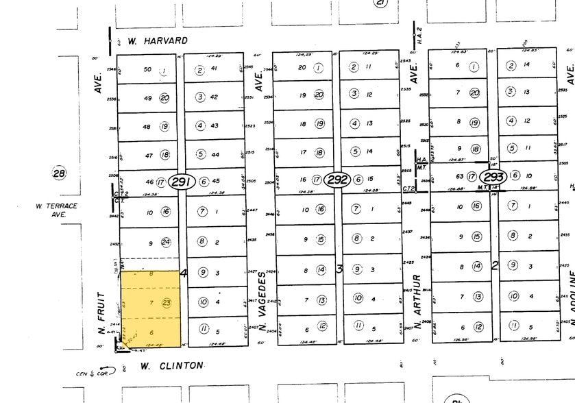 2414-2418 N Fruit Ave, Fresno, CA for lease - Plat Map - Image 2 of 2