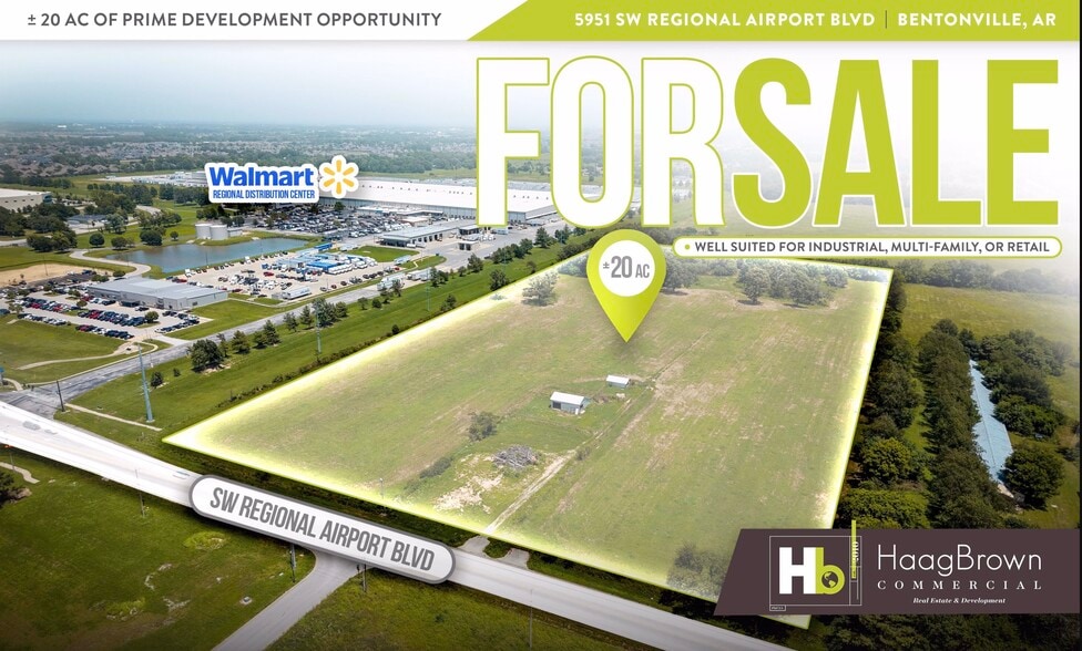 5951 SW Regional Airport Blvd, Bentonville, AR for sale - Aerial - Image 2 of 7