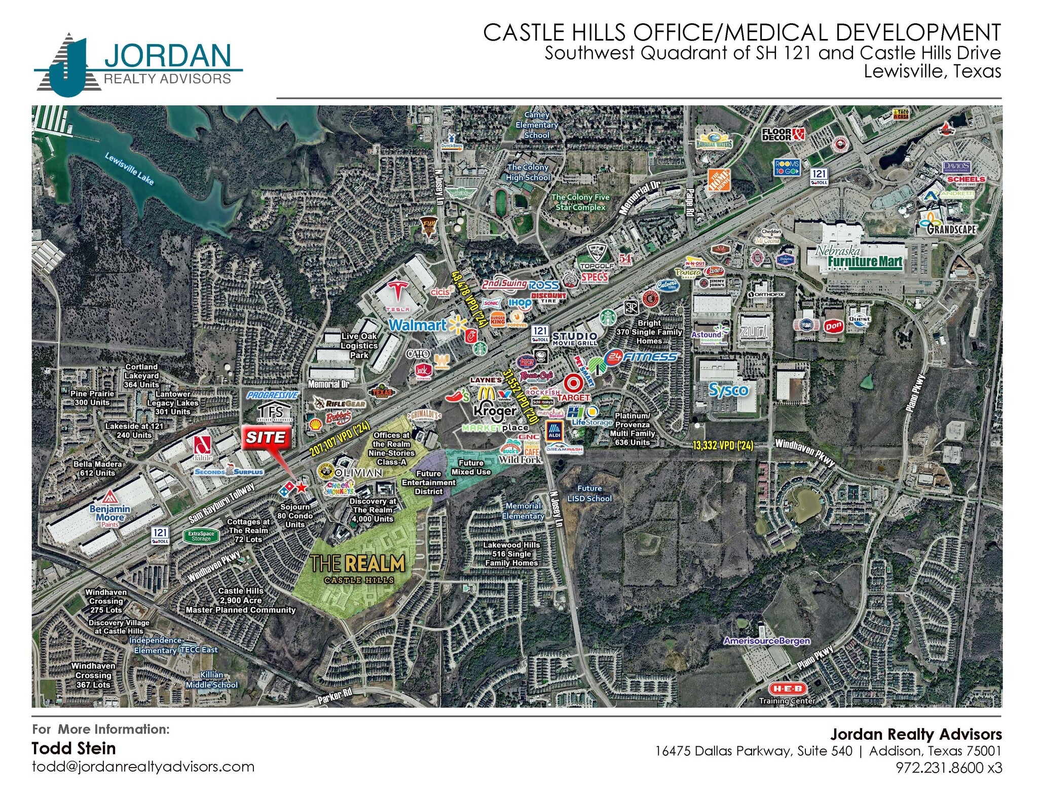 120 Castle Hills Drive, Lewisville, TX for sale Aerial- Image 1 of 4