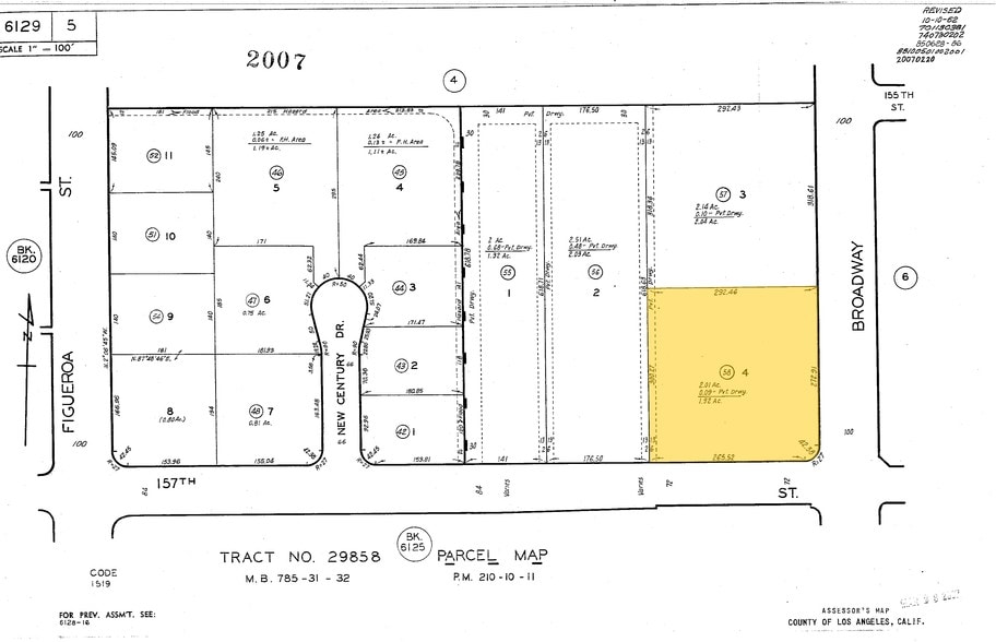 15522-15622 Broadway Center St, Gardena, CA for lease - Plat Map - Image 2 of 5