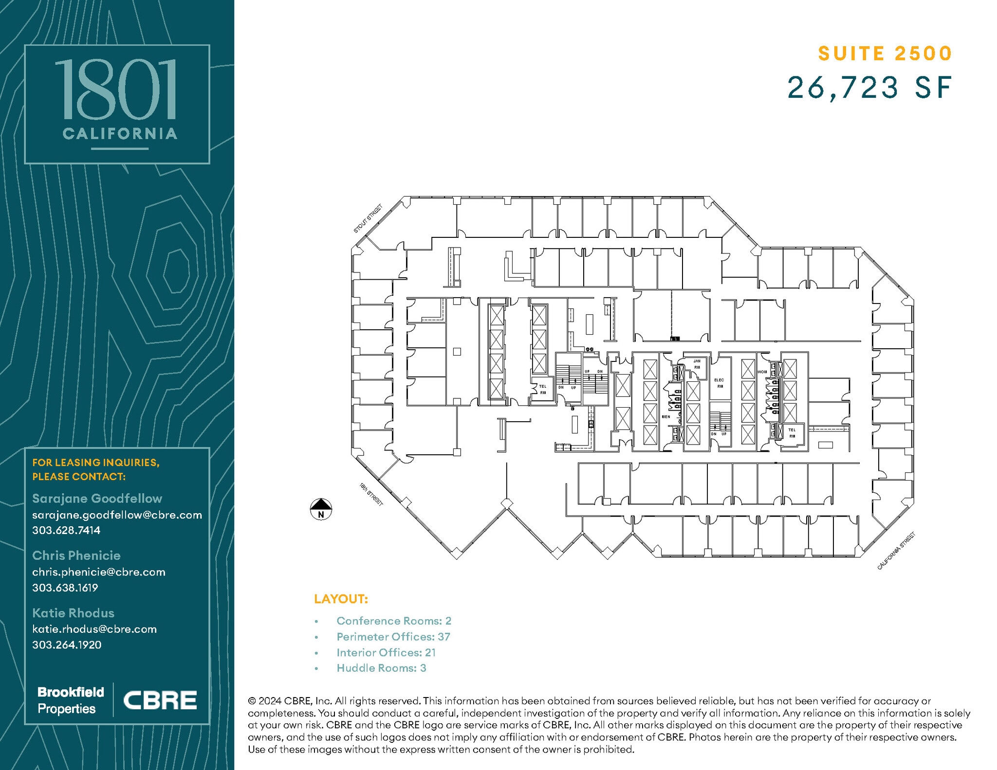 1801 California St, Denver, CO for lease Floor Plan- Image 1 of 1