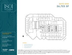 1801 California St, Denver, CO for lease Floor Plan- Image 1 of 1