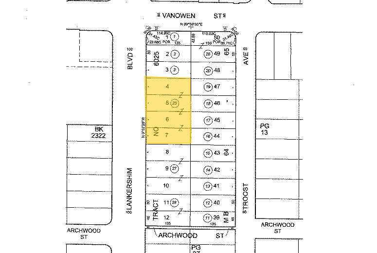6734-6744 Lankershim Blvd, North Hollywood, CA for sale - Plat Map - Image 2 of 2