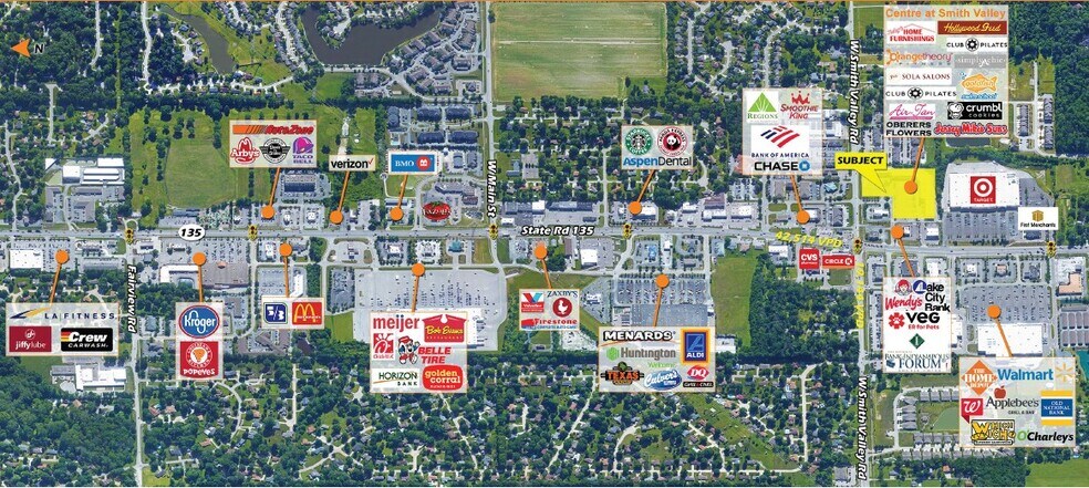 1675 W Smith Valley Rd, Greenwood, IN à louer - Aérien - Image 2 de 3