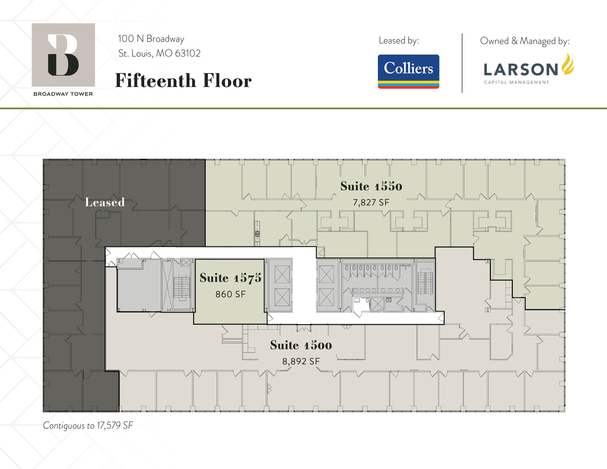 100 N Broadway, Saint Louis, MO à louer Plan d’étage- Image 1 de 1