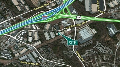 2670 Breckinridge Blvd, Duluth, GA - AERIAL  map view