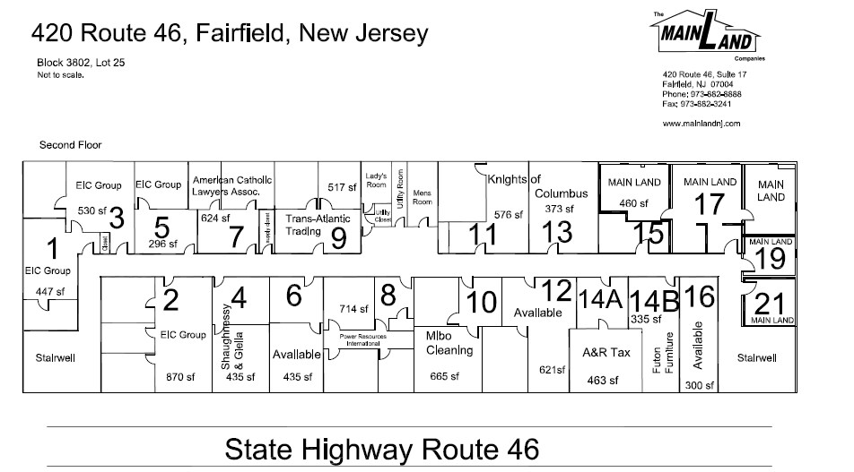 420 Rt 46 E, Fairfield, NJ à louer - Plan d’étage - Image 2 de 3