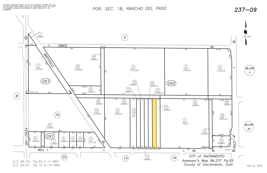 1425 Bell Ave, Sacramento, CA à vendre - Plan cadastral - Image 1 de 1