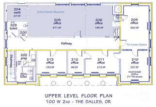 100 W 2nd St, The Dalles, OR à louer Plan d’étage- Image 1 de 1