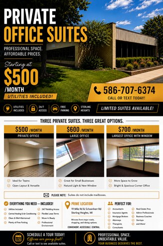 Plus de détails pour 42850 Schoenherr Rd, Sterling Heights, MI - Bureau/Médical à louer