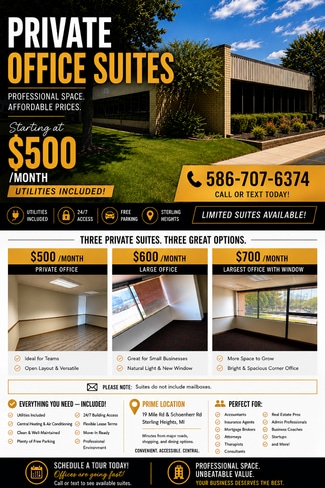 More details for 42850 Schoenherr Rd, Sterling Heights, MI - Office/Medical for Lease