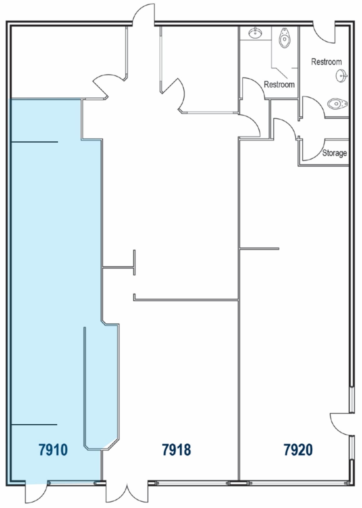 7918-7924 Ivanhoe Ave, La Jolla, CA à louer Plan d’étage- Image 1 de 1