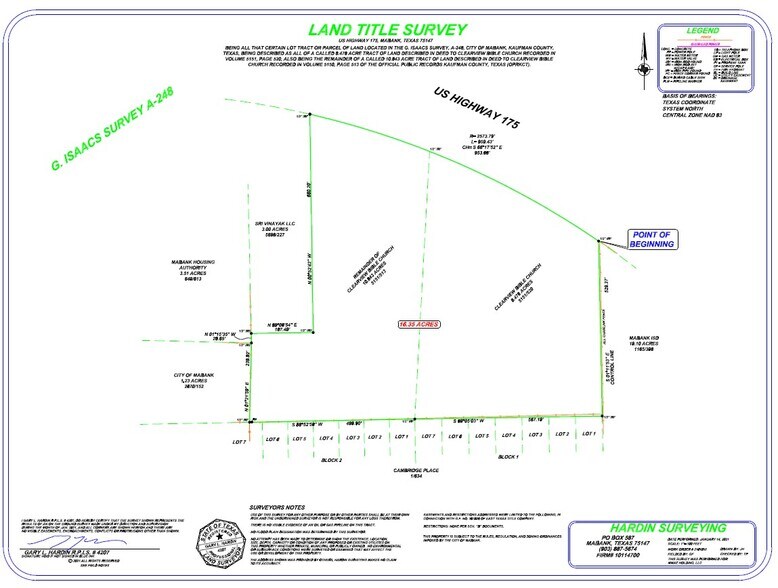 US Hwy 175, Mabank, TX à vendre - Plan de site - Image 2 de 2
