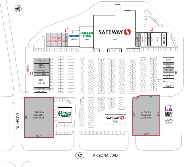1431 N Arizona Blvd, Coolidge, AZ for lease - Site Plan - Image 2 of 2