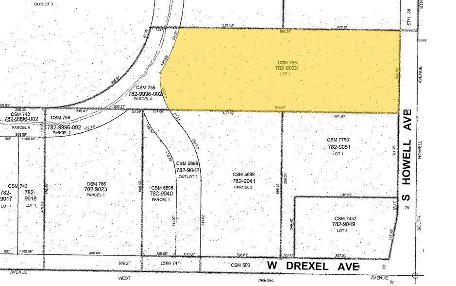 7777 S Howell Ave, Oak Creek, WI for sale - Plat Map - Image 2 of 2