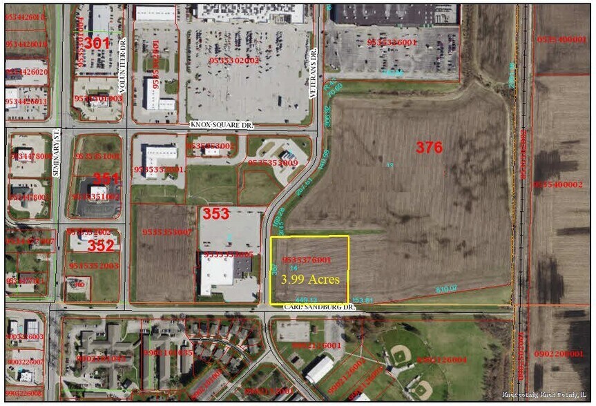 E. Carl Sandburg and Veterans Dr, Galesburg, IL à vendre - Aérien - Image 3 de 3