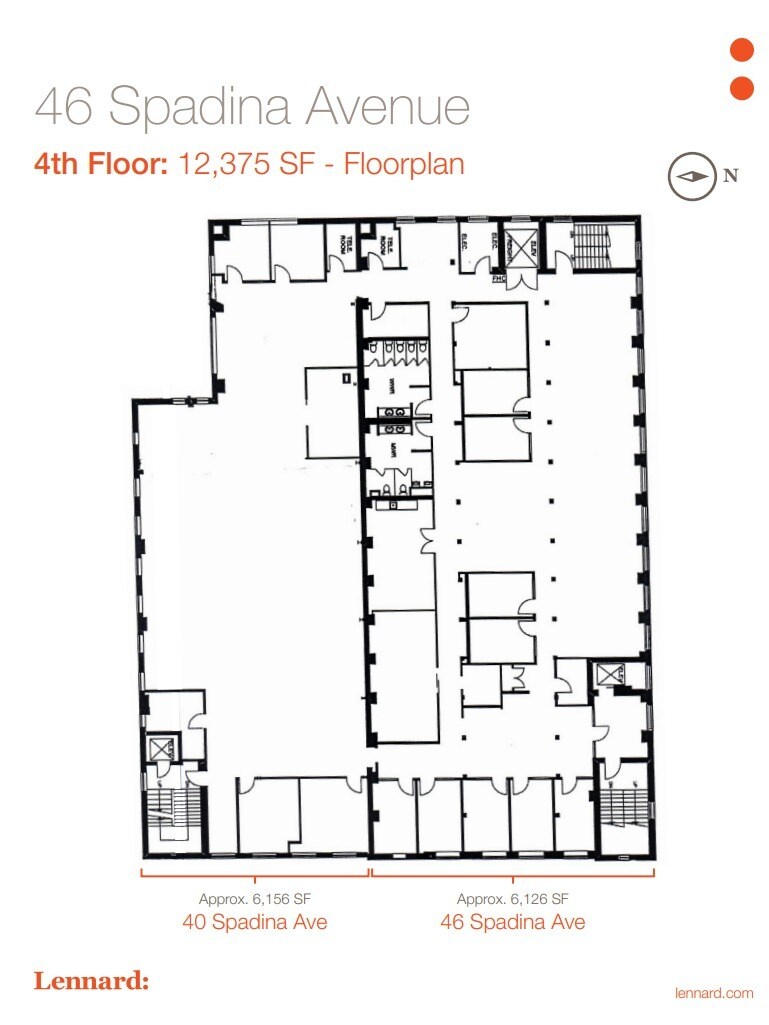 40-46 Spadina Ave, Toronto, ON for lease Floor Plan- Image 1 of 1