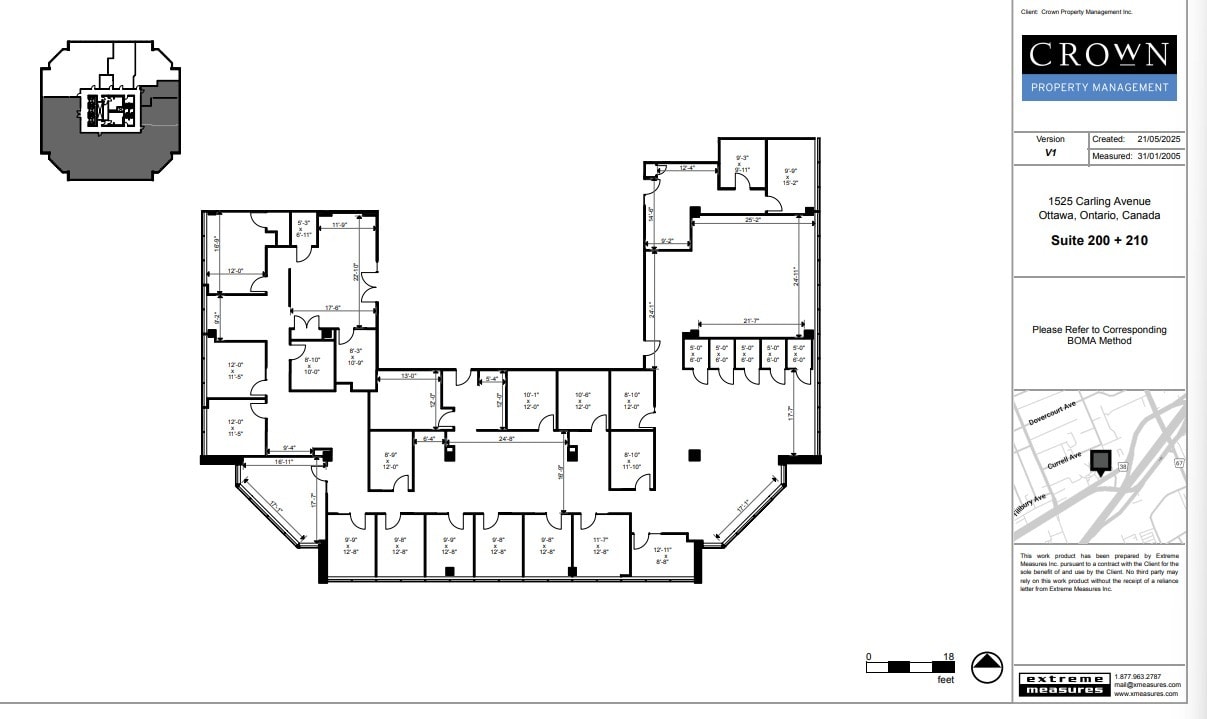 1545 Carling Ave, Ottawa, ON for lease Floor Plan- Image 1 of 5