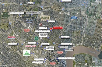 2441 Bayou Rd, New Orleans, LA - Aérien  Vue de la carte