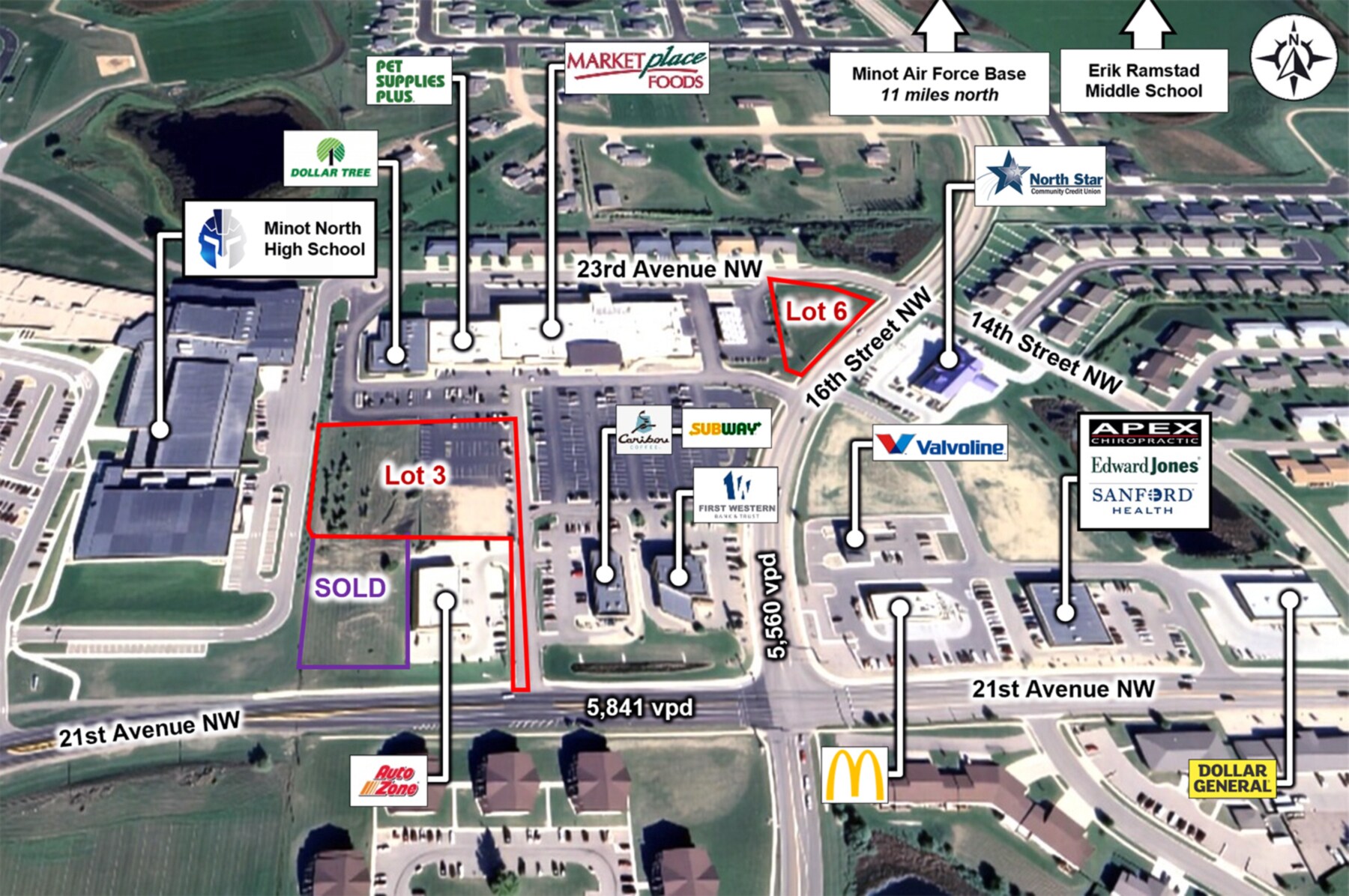 21st Avenue NW, Minot, ND à vendre Photo principale- Image 1 de 4