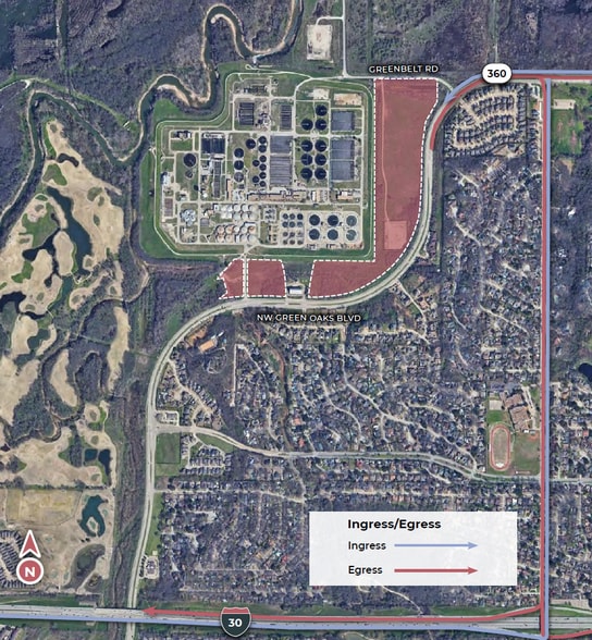 NW Green Oaks Blvd & Greenbelt Rd, Arlington, TX for sale - Aerial - Image 2 of 3