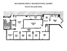 302 Harper Dr, Moorestown, NJ à louer Plan d  tage- Image 1 de 1