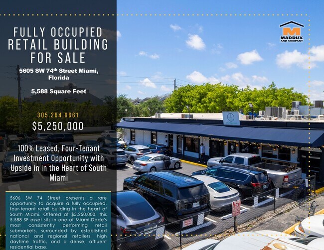 Plus de détails pour 5607 SW 74th St, Miami, FL - Commerce de détail à vendre