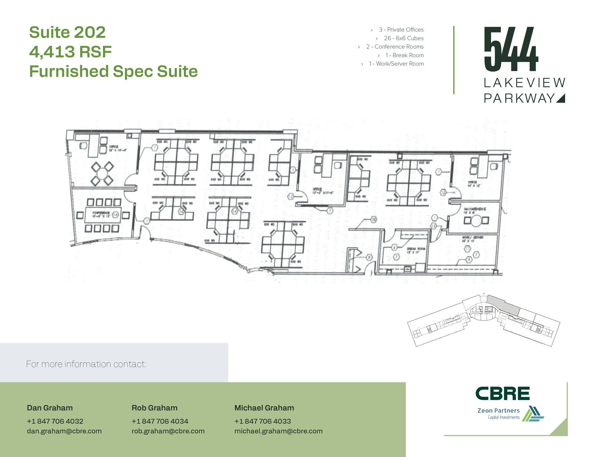 544 Lakeview Pky, Vernon Hills, IL à louer Plan d’étage- Image 1 de 2