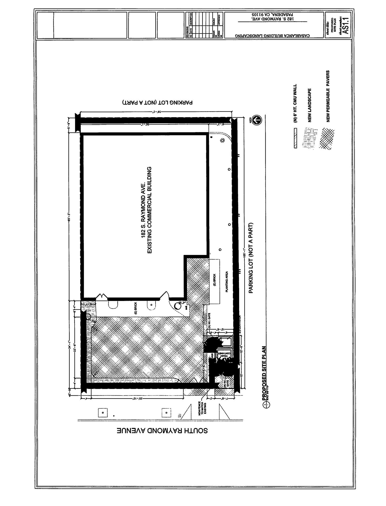 182 S Raymond Ave, Pasadena, CA for lease Site Plan- Image 1 of 1
