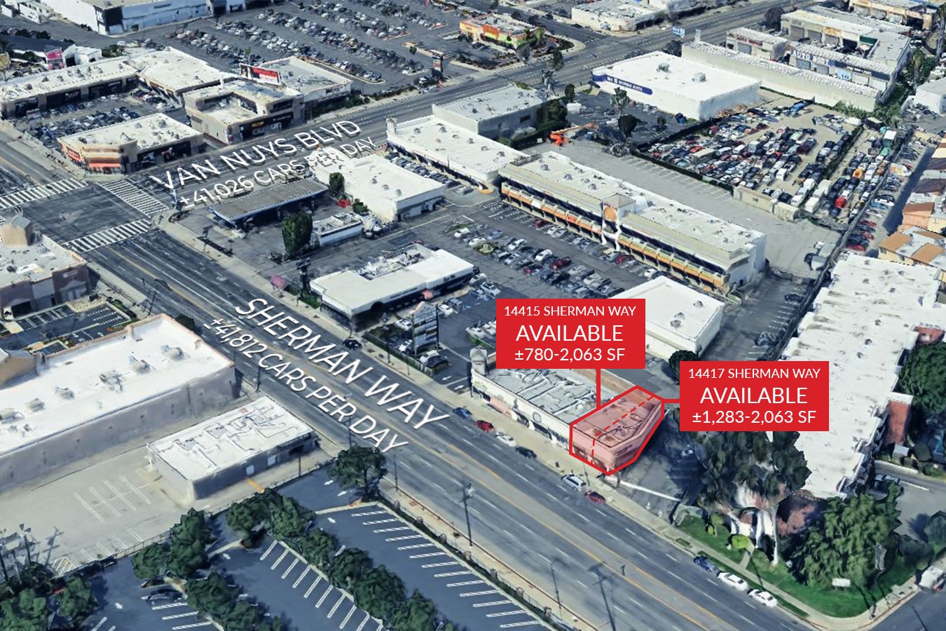 14435 Sherman Way, Van Nuys, CA for lease Aerial- Image 1 of 6