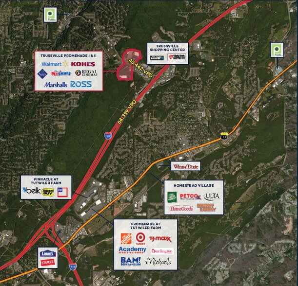 5866-5933 Trussville Crossings Pky, Birmingham, AL à louer - Photo du bâtiment - Image 2 de 4