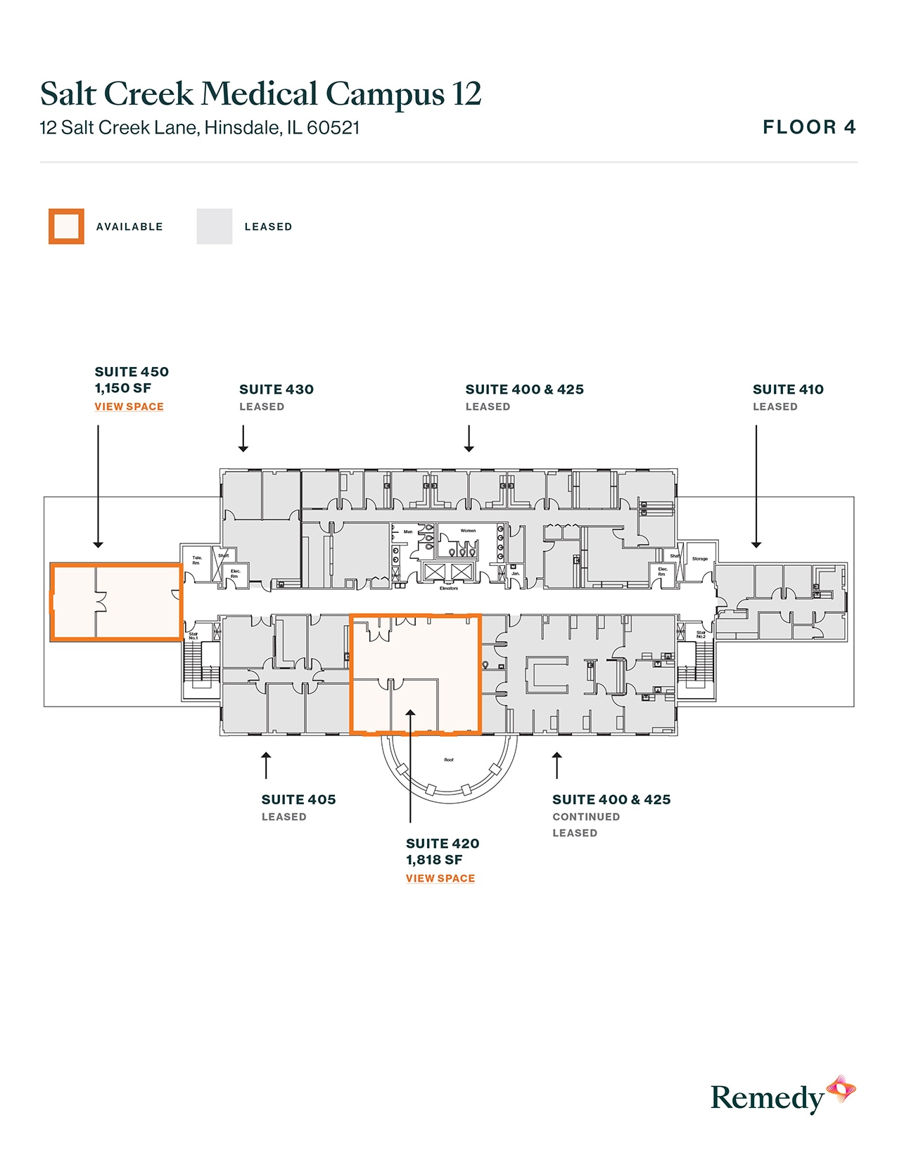 12 Salt Creek Ln, Hinsdale, IL à louer Plan d’étage- Image 1 de 3