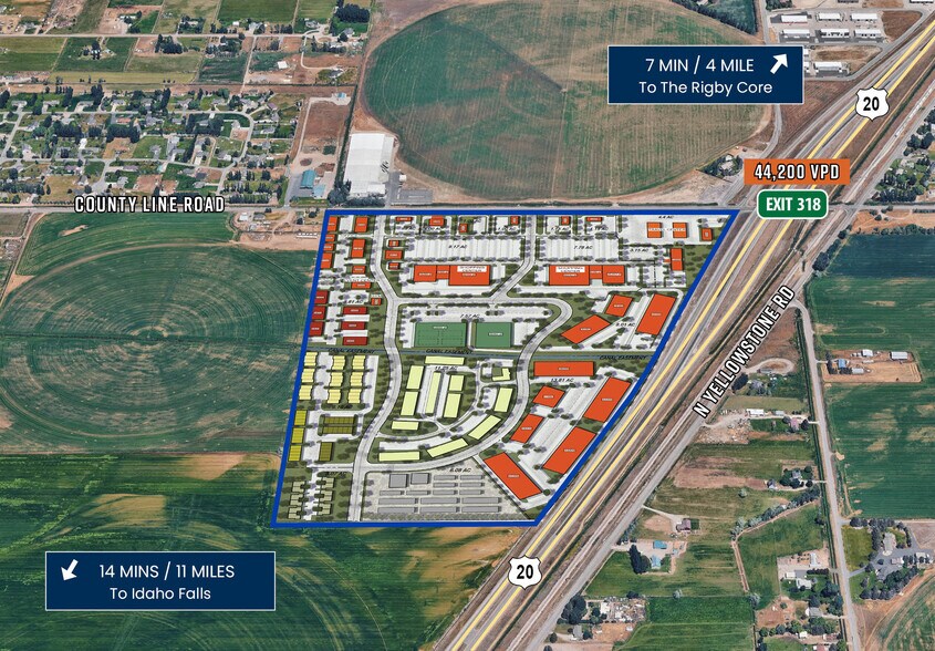 SWC US Highway 20 & County Line Road, Rigby, ID for sale - Building Photo - Image 1 of 4