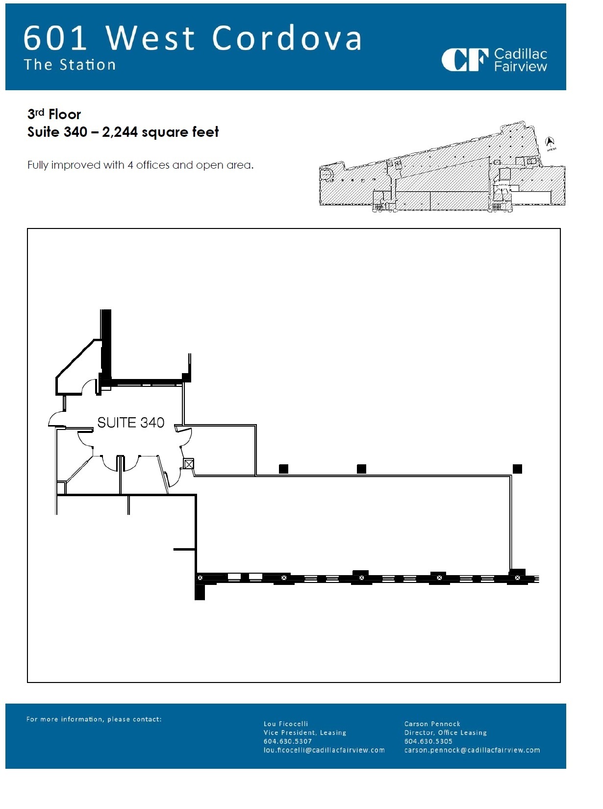 601 W Cordova St, Vancouver, BC for lease Floor Plan- Image 1 of 1