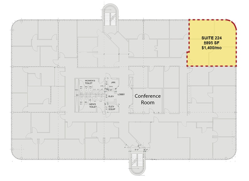 10201 W Markham St, Little Rock, AR for lease - Floor Plan - Image 2 of 7