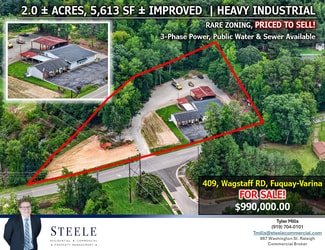 More details for 409 Wagstaff Rd, Fuquay-Varina, NC - Industrial for Sale