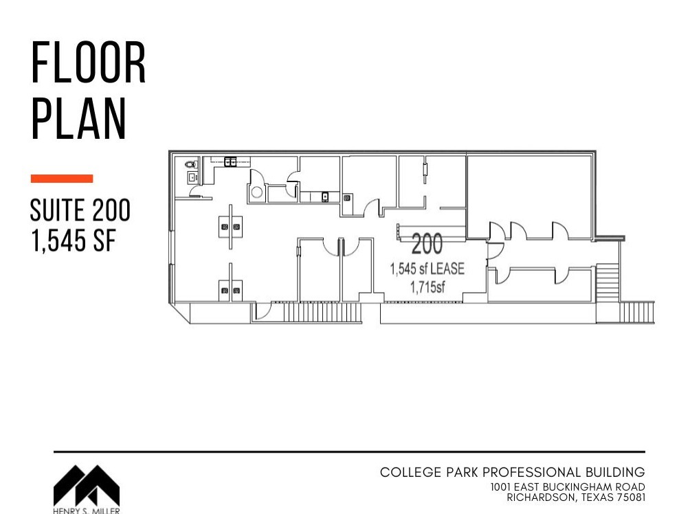 1001 E Buckingham Rd, Richardson, TX à louer Plan d  tage- Image 1 de 1