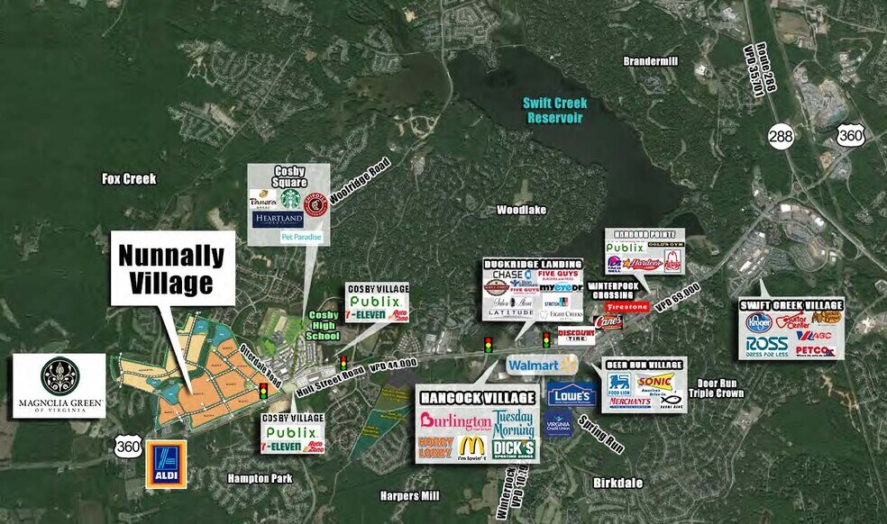 Hull St & Otterdale Rd, Chesterfield, VA à louer - Aérien - Image 3 de 4