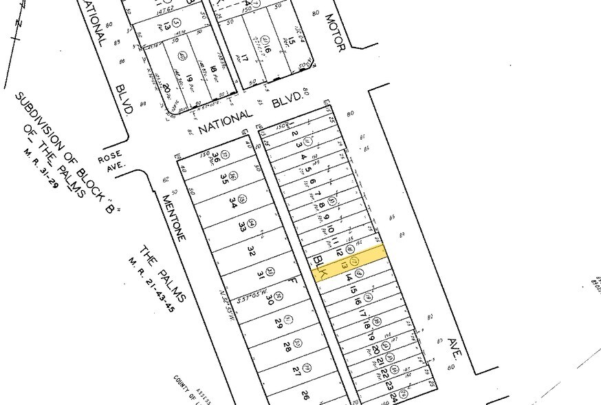 3347 Motor Ave, Los Angeles, CA à vendre - Plan cadastral - Image 2 de 13
