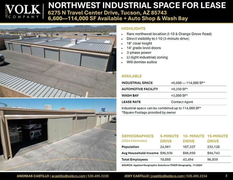6275 N Travel Center Dr, Tucson, AZ for lease - Building Photo - Image 2 of 6