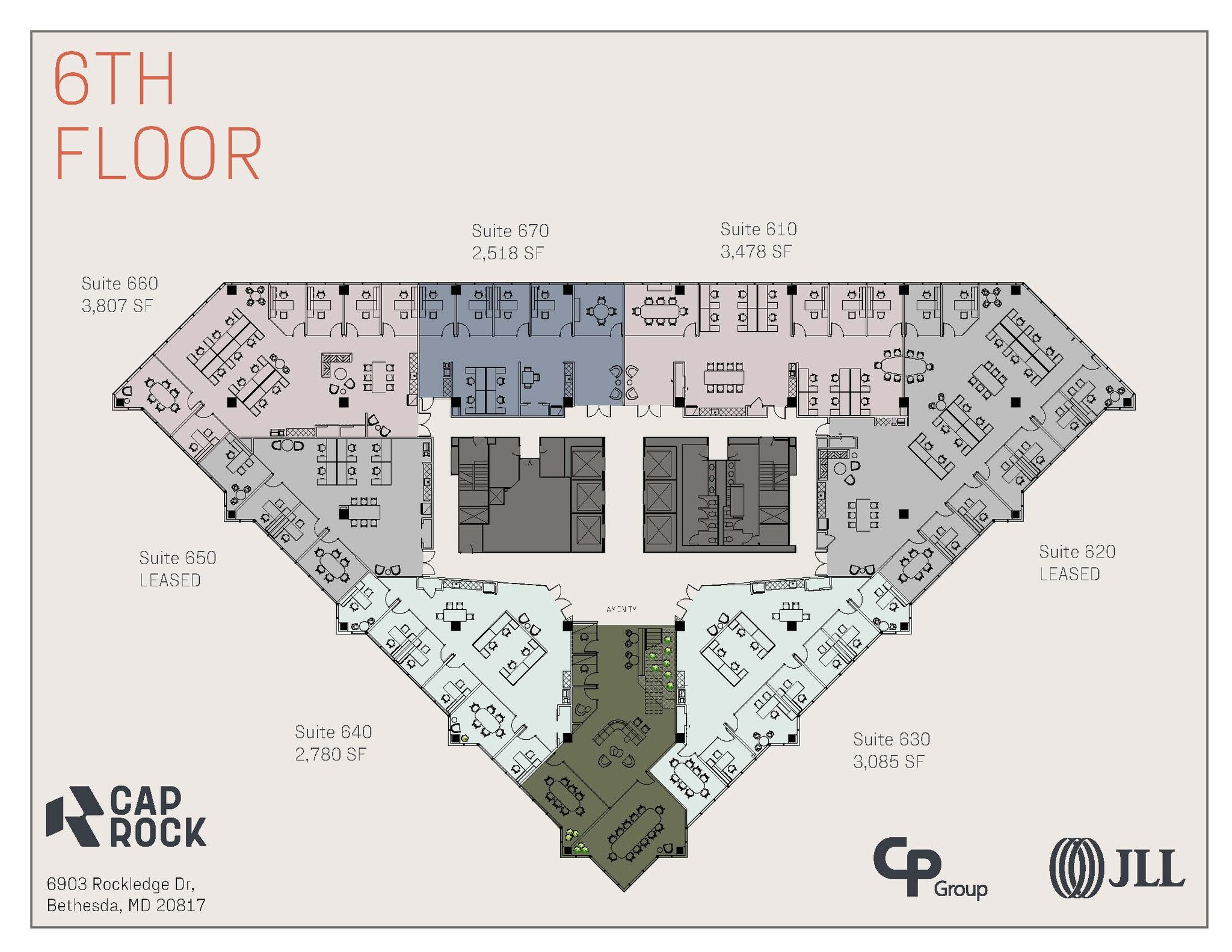 6903 Rockledge Dr, Bethesda, MD for lease Floor Plan- Image 1 of 9